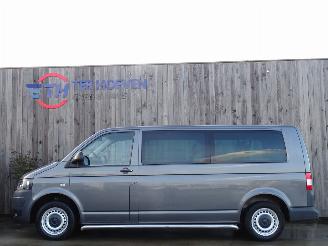 krockskadad bil auto Volkswagen Transporter T5 2.0 TDi Lang 9-Peroons Airco Cruise Trekhaak 103KW Euro 5 2013/5