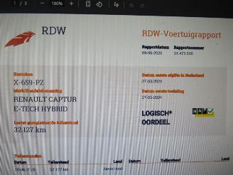 Renault Captur 16 E-TECH HYBRID/ ELEKTRIC BENZINE  2024   Automaat   2024  32.000km Nap Camera Navigatie picture 7