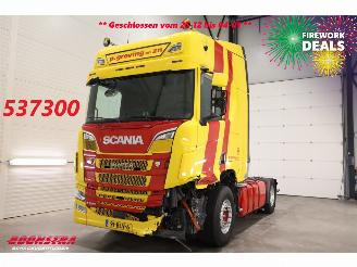 skadebil vrachtwagen Scania R R520 V8 Alcoa Leder Standairco 2019/3