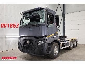 skadebil vrachtwagen Renault 480 ACC 2X PTO Hydrauliek AJK Kip / Schiebe 6X4 144.786 km! 2023/4