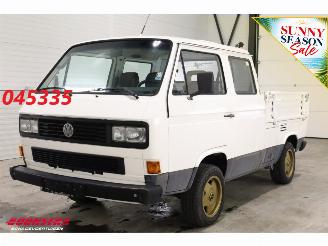 voitures fourgonnettes/vécules utilitaires Volkswagen Transporter T3 1.7 D Pritsche DoKa 6-Pers AHK 1990/8