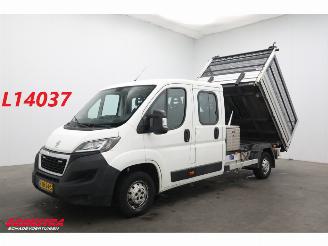 krockskadad bil bedrijf Peugeot Boxer 2.0 HDI Kipper DoKa 7-Pers. Airco AHK 142.333 km! 2019/7